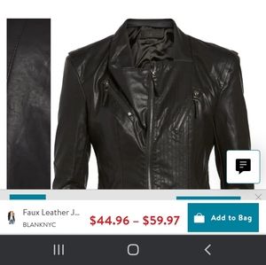 Blank NYC faux leather jacket